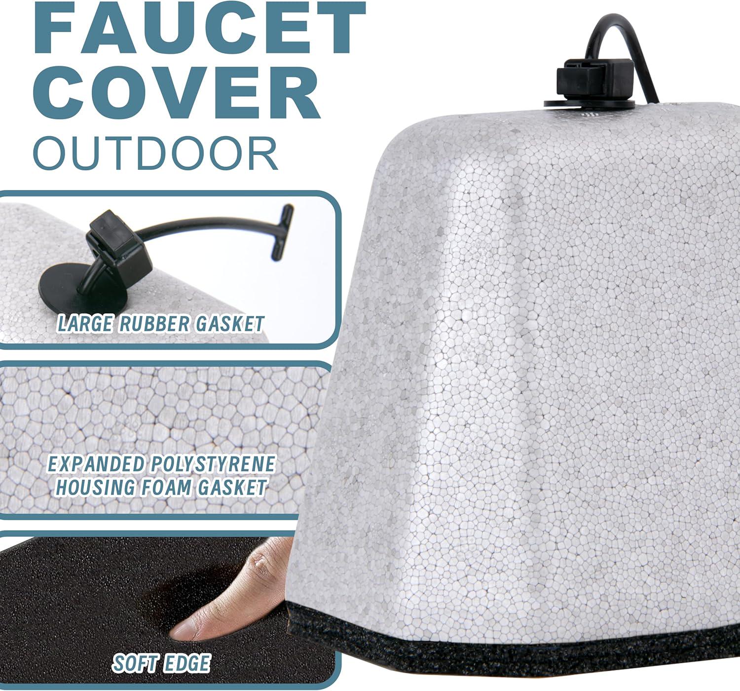Outdoor Faucet Covers for Winter Freeze Protection, Foam Spigot Covers, 4 Pack - Picture 11 of 15