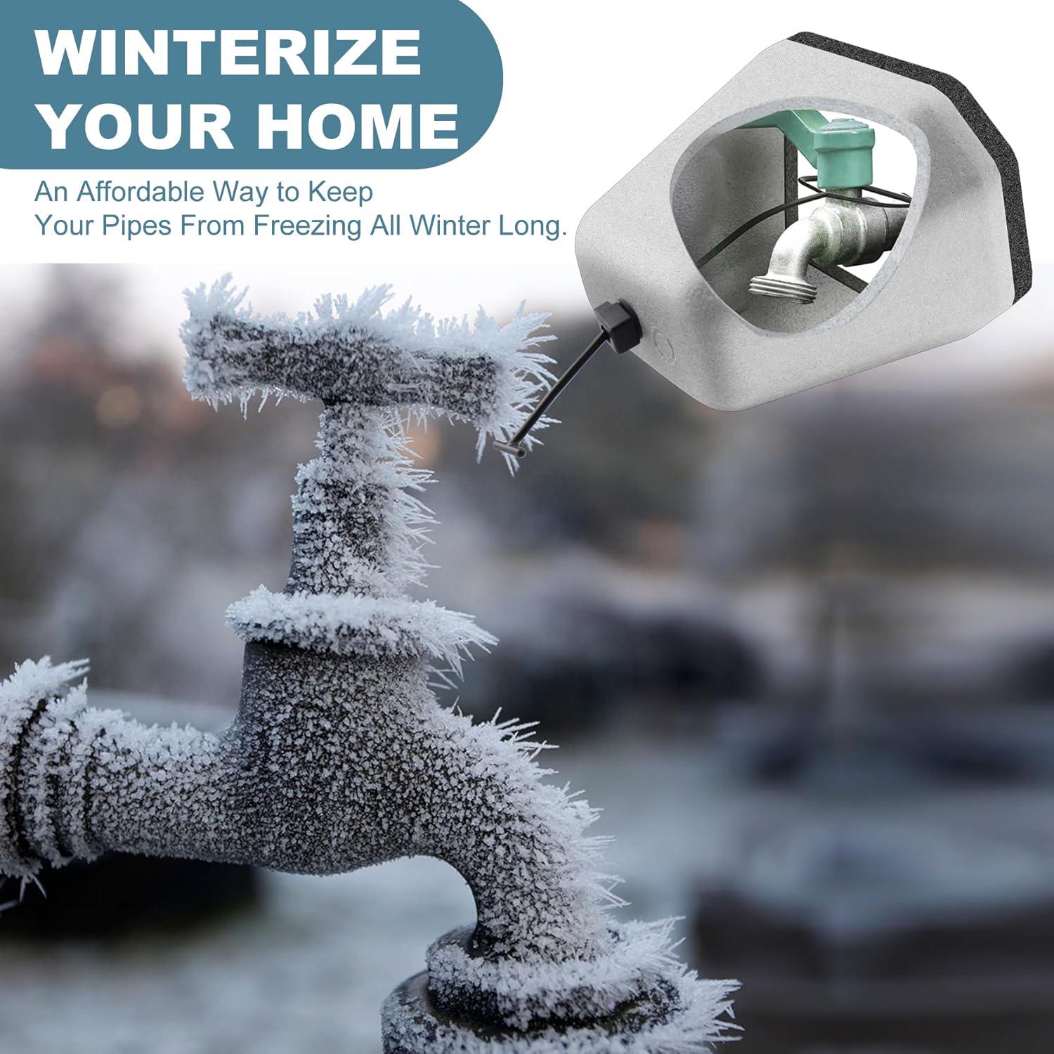 Outdoor Faucet Covers for Winter Freeze Protection, Foam Spigot Covers, 4 Pack - Picture 12 of 15