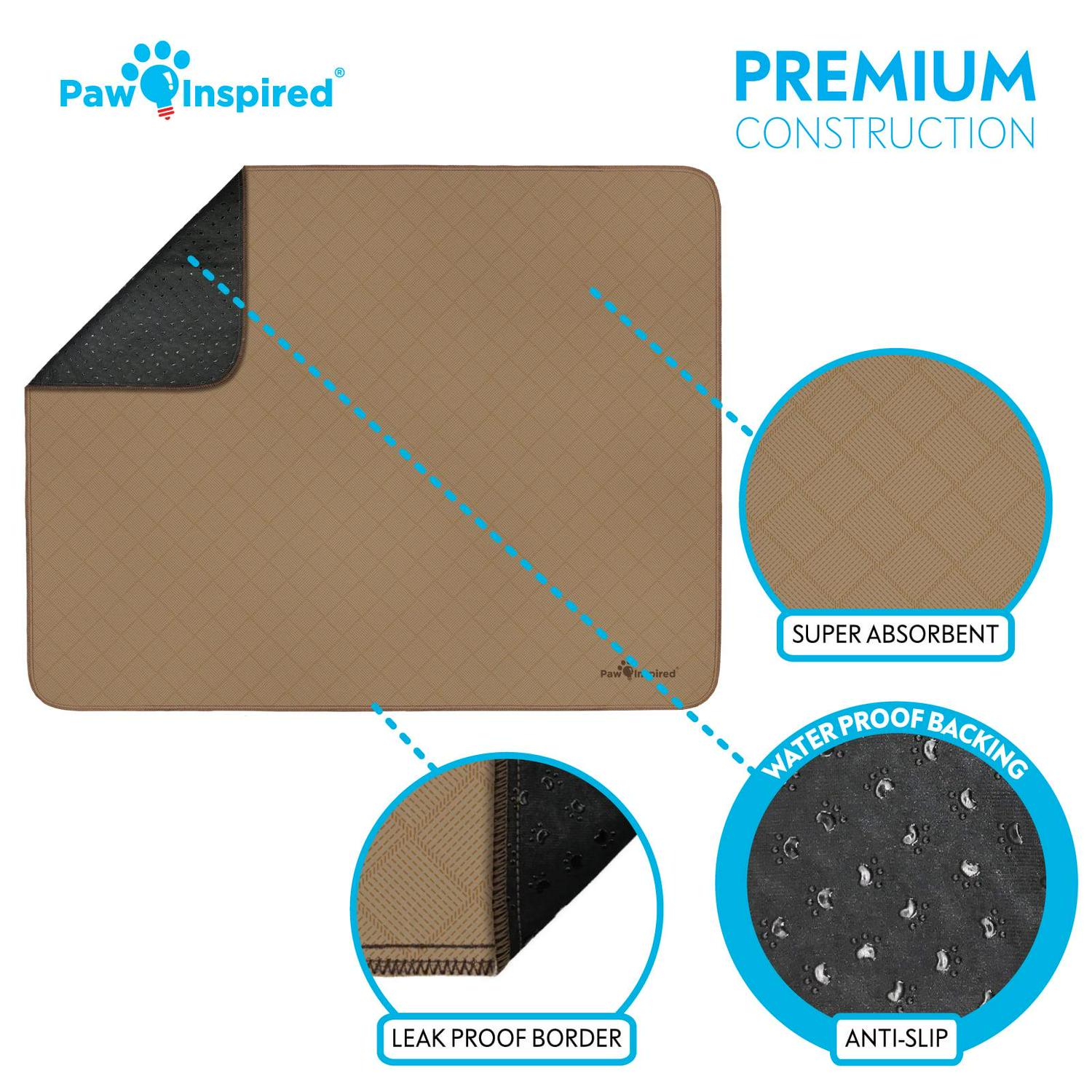 Paw Inspired Washable Dog Pads, Reusable Puppy Pee Wee Training Pads Extra Large - Picture 15 of 48