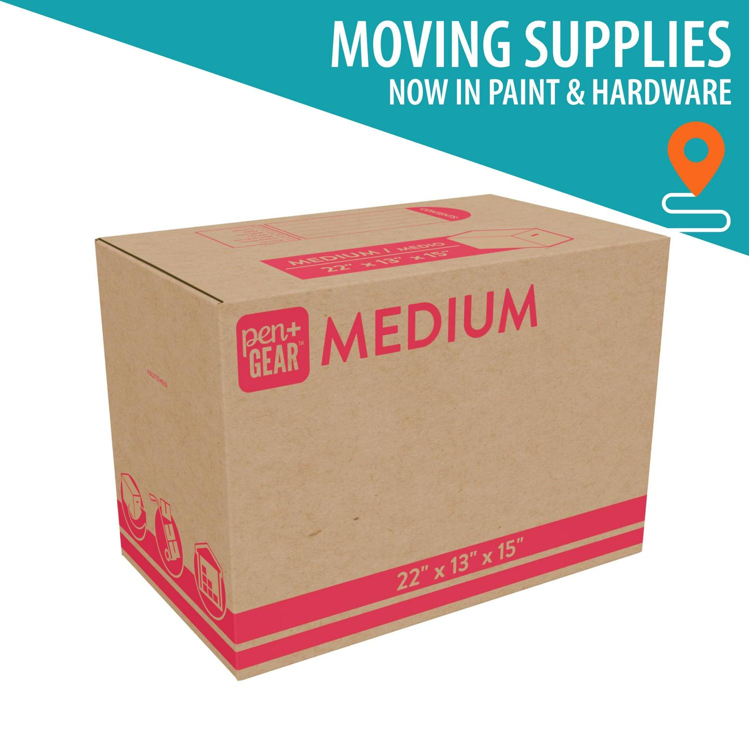 Medium Moving Boxes 22L x 13W x 15.5H Kraft Premium Moving Packing Shipping - Picture 29 of 40