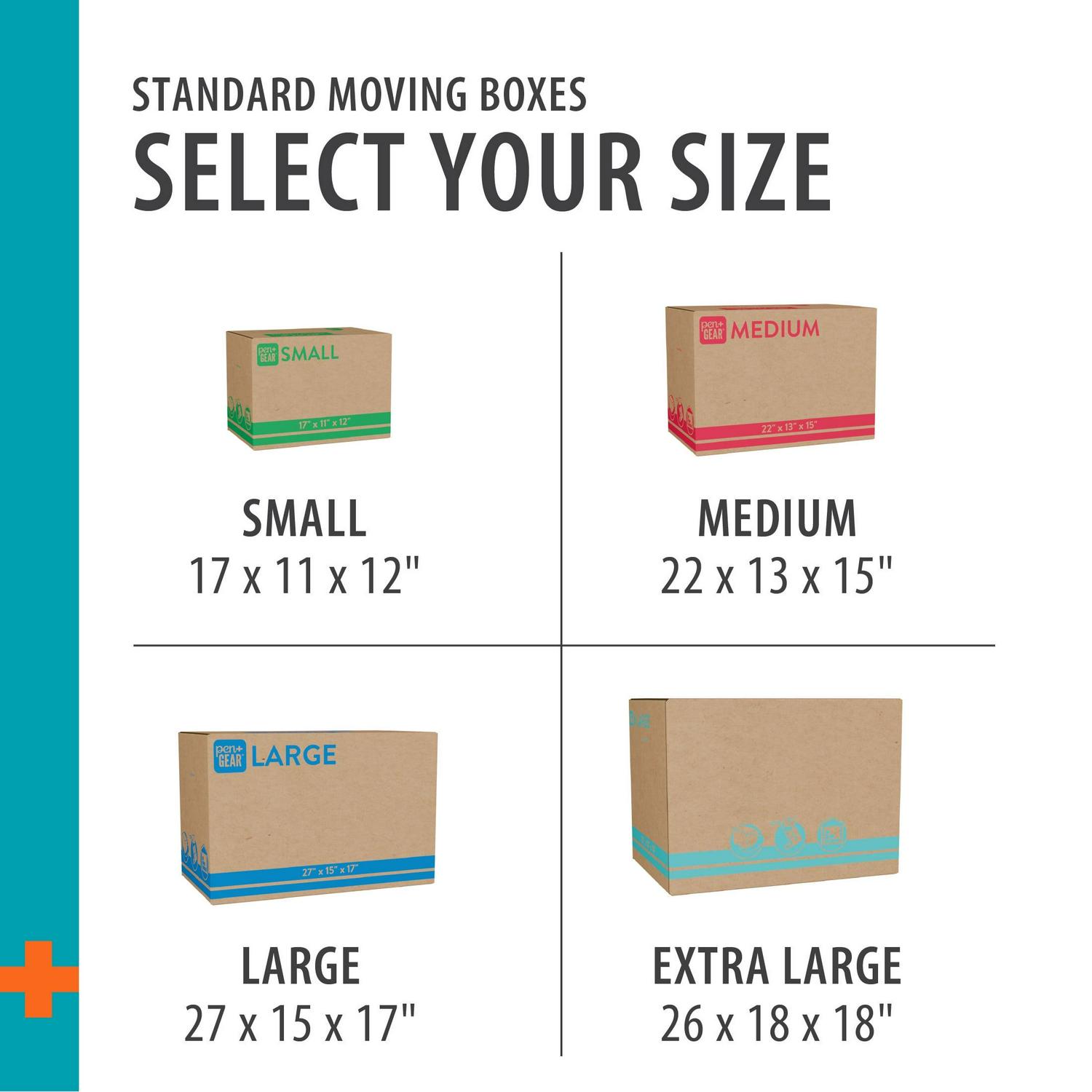 Medium Moving Boxes 22L x 13W x 15.5H Kraft Premium Moving Packing Shipping - Picture 35 of 40