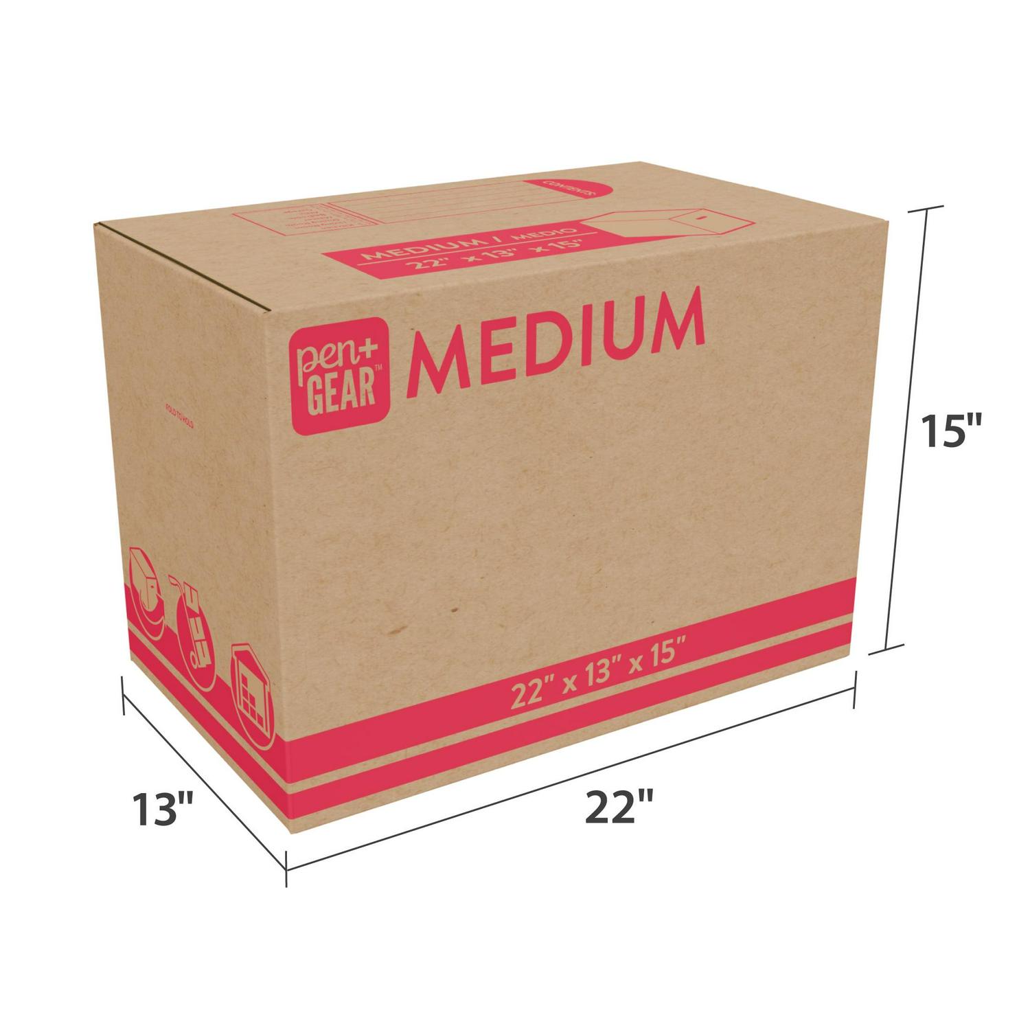Medium Moving Boxes 22L x 13W x 15.5H Kraft Premium Moving Packing Shipping - Picture 30 of 40