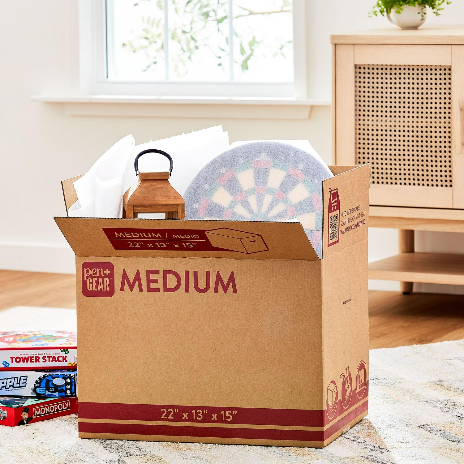 Medium Moving Boxes 22L x 13W x 15.5H Kraft Premium Moving Packing Shipping - Picture 36 of 40