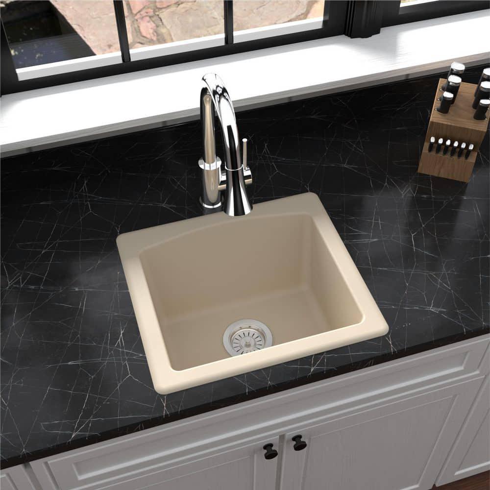 Karran Quartz/Granite Composite 18 in. Single Bowl Drop-in or Undermount Kitchen