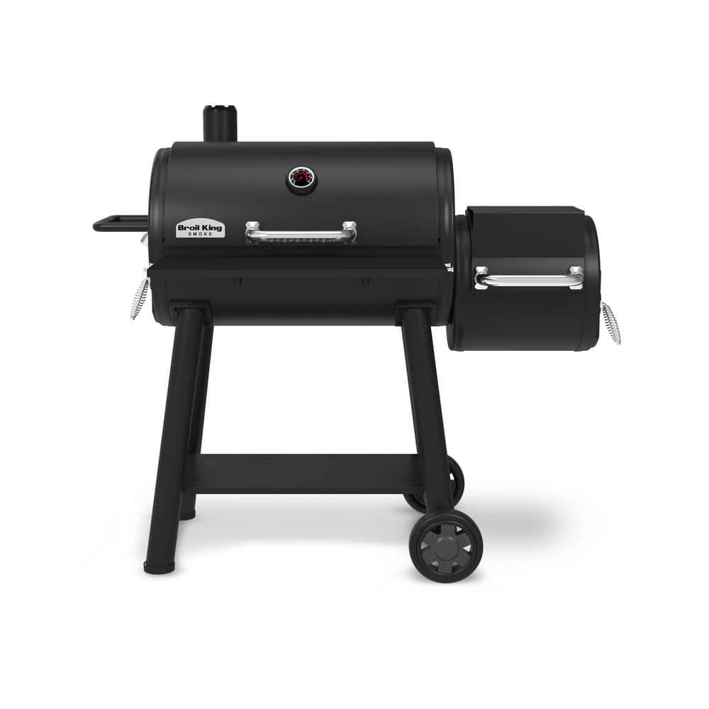 Broil King Charcoal Grill/Offset Smoker 56"W 7-Racks Heavy-D