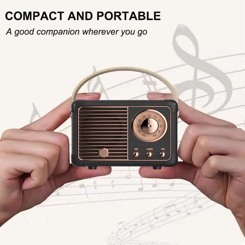 Altoparlante Bluetooth retrò altoparlante wireless portatile suono stereo cristallino - Foto 51 di 55
