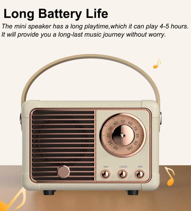 Altoparlante Bluetooth retrò altoparlante wireless portatile suono stereo cristallino - Foto 41 di 55