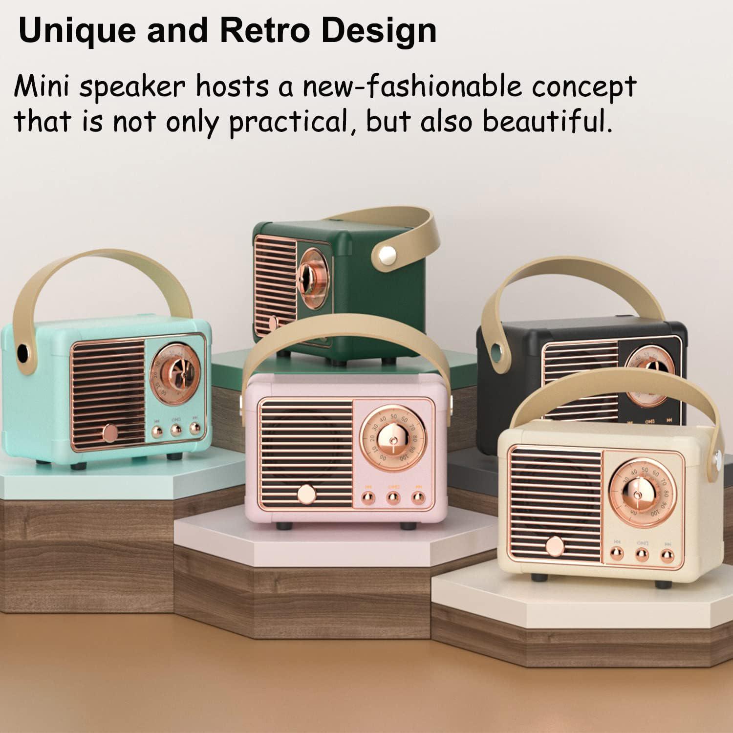 Altoparlante Bluetooth retrò altoparlante wireless portatile suono stereo cristallino - Foto 47 di 55