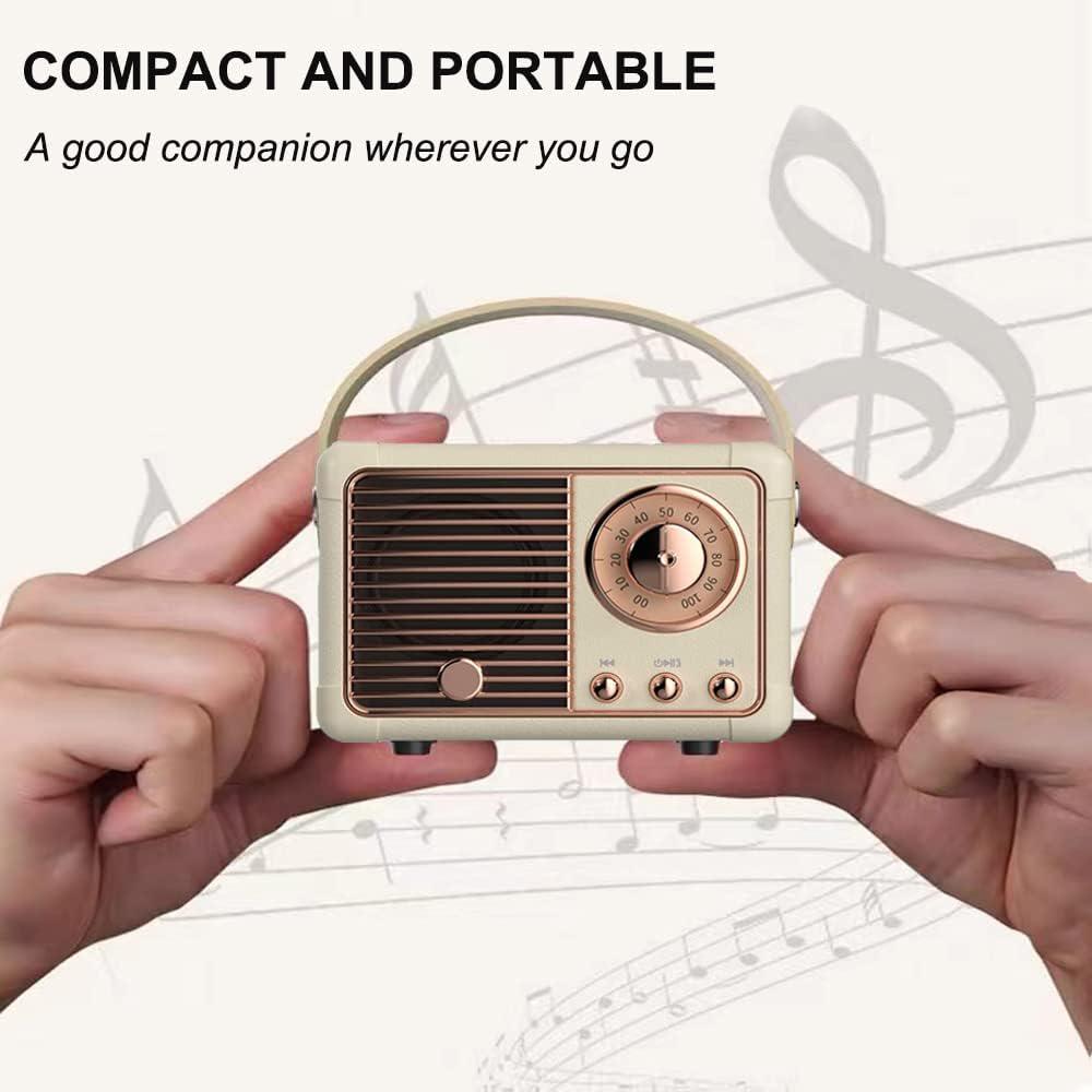 Altoparlante Bluetooth retrò altoparlante wireless portatile suono stereo cristallino - Foto 42 di 55