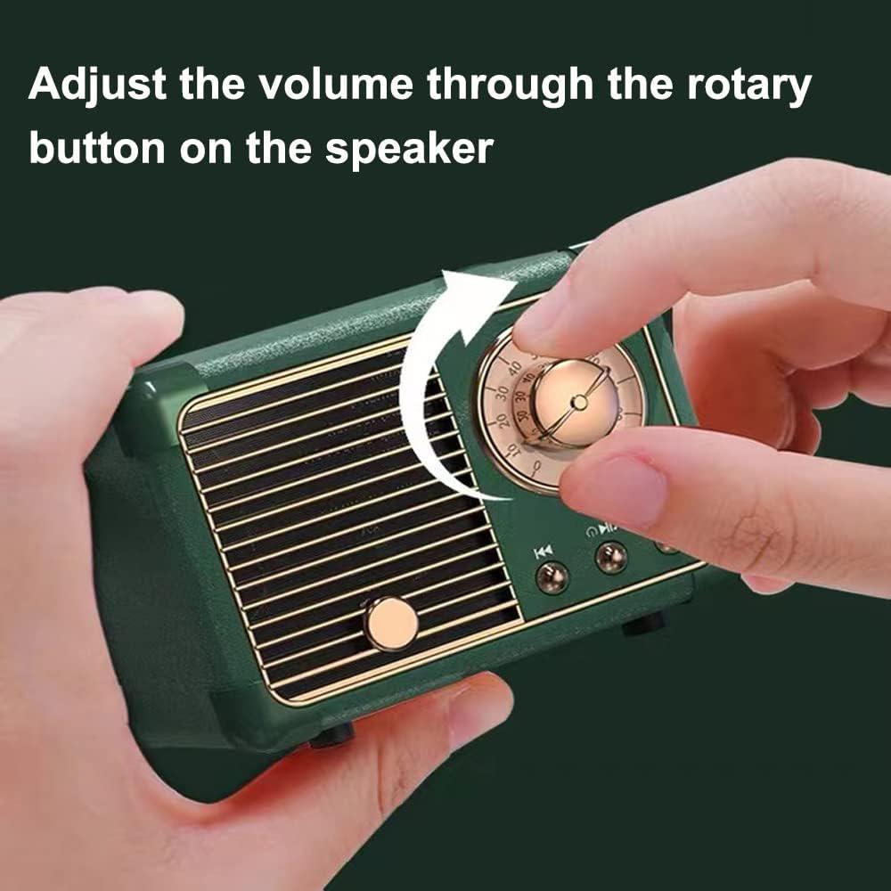 Altoparlante Bluetooth retrò altoparlante wireless portatile suono stereo cristallino - Foto 54 di 55
