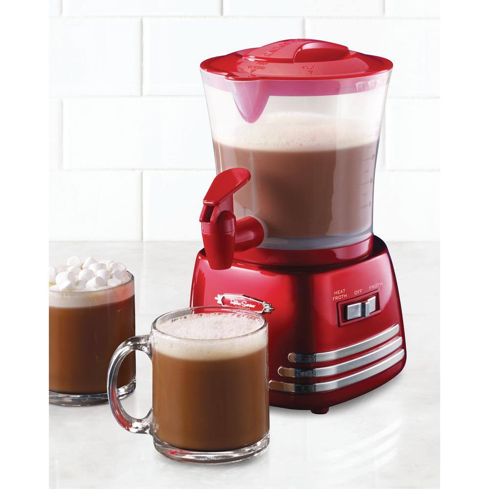 Nostalgia Hot Chocolate Maker 32-oz. Retro Series Red Cord Storage Heated  Base 82677207609