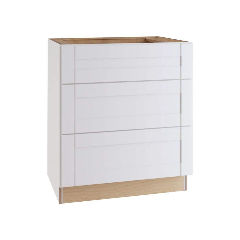 MILL'S PRIDE Richmond Verona White Plywood Shaker Stock Ready to Assemble Wall Kitchen Cabinet Soft Close 24 in W x 12 in D x 30 in H