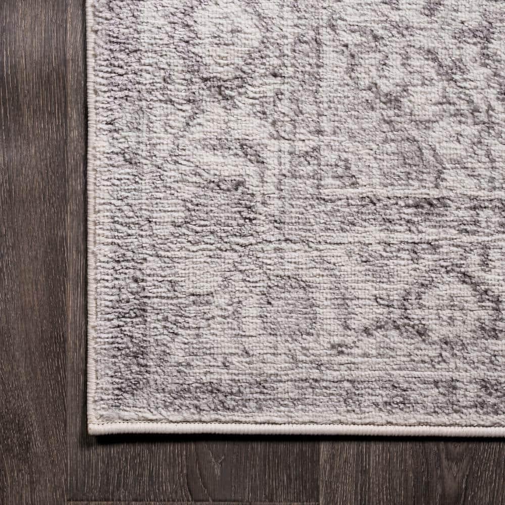 Jonathan Y Area Rugs 0.4"X120"X93" Rosalia Cottage Medallion Gray/Dark Gray Rug - Picture 10 of 12