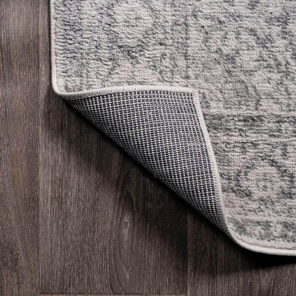 Jonathan Y Area Rugs 0.4"X120"X93" Rosalia Cottage Medallion Gray/Dark Gray Rug - Picture 9 of 12