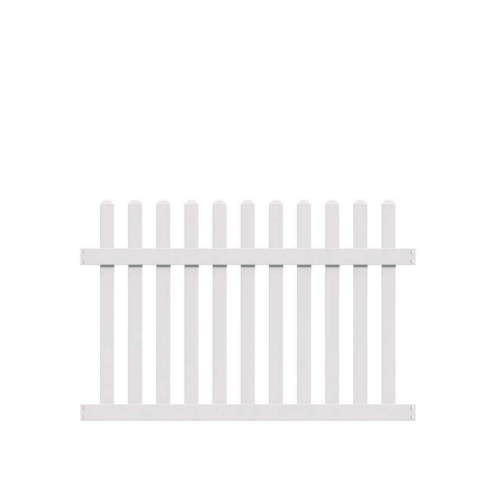 Barrette Outdoor Living Seneca White Vinyl Picket Fence Panel