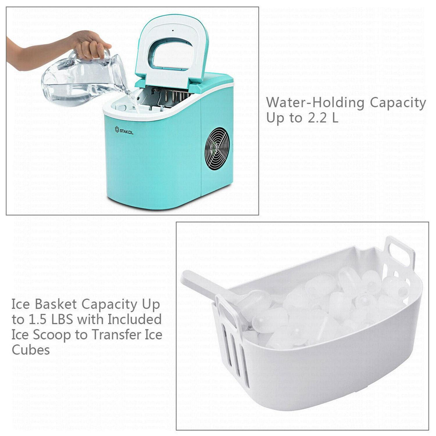 Portable Compact Electric Ice Maker Machine Mini Cube 26lb/Day