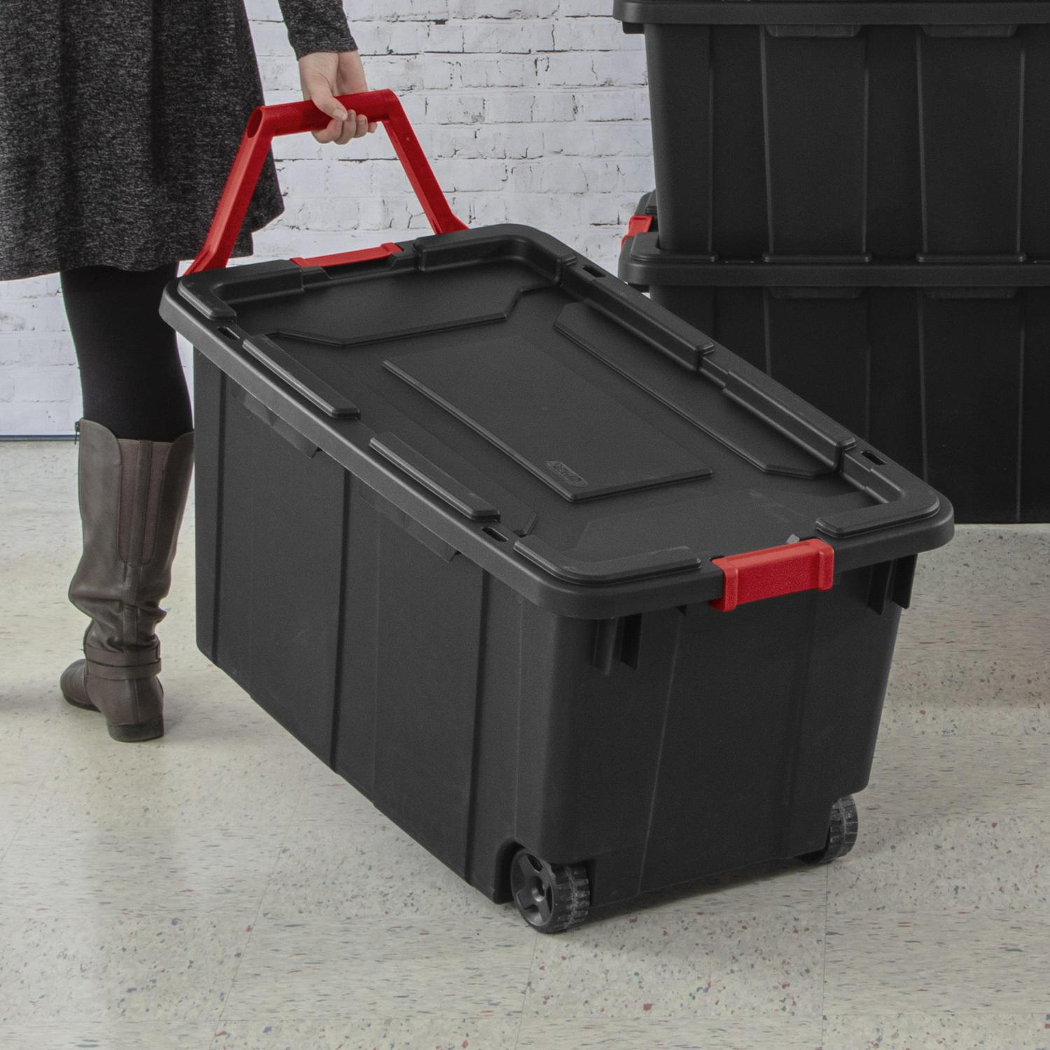 60 gallon discount tote with wheels