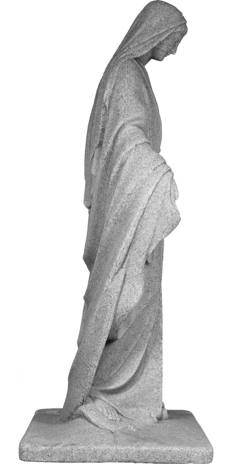 3' Tall Virgin Mary Statue Granite Outdoor Religious Garden Sculpture Lawn