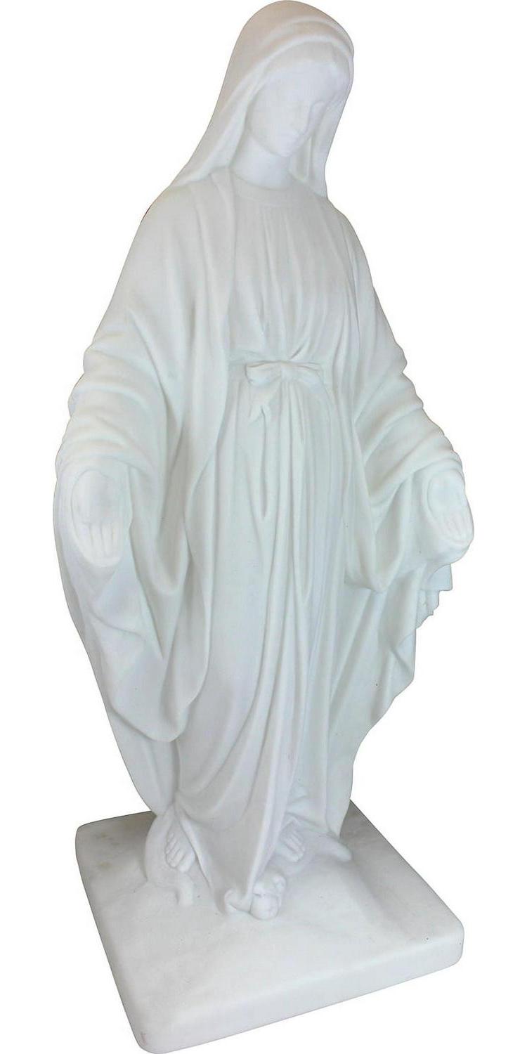 3' Tall Virgin Mary Statue Granite Outdoor Religious Garden Sculpture Lawn