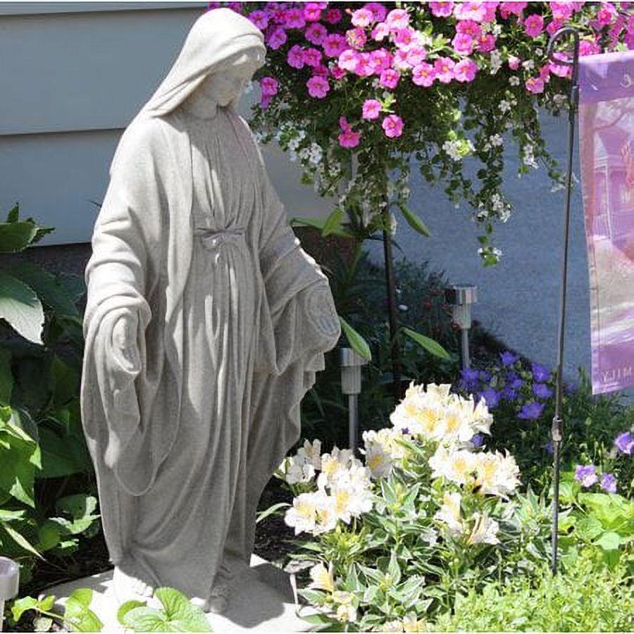 3' Tall Virgin Mary Statue Granite Outdoor Religious Garden Sculpture Lawn