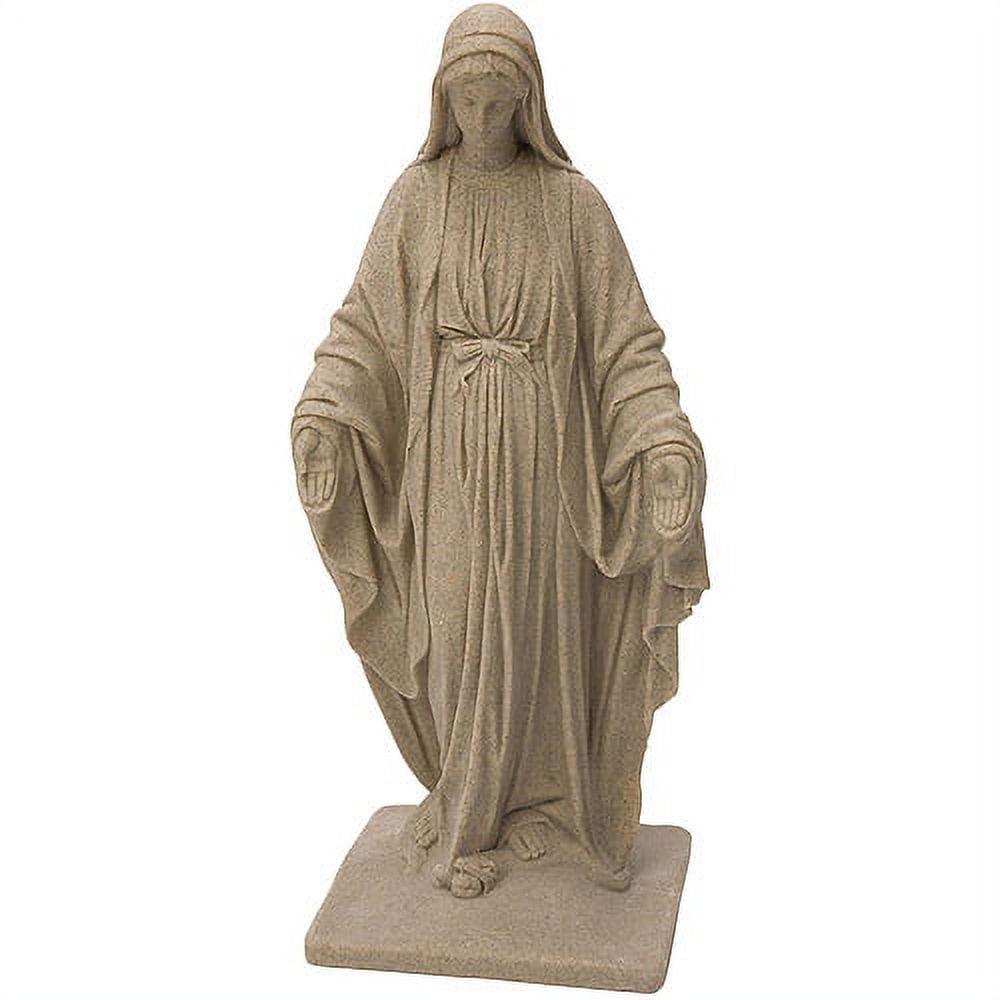 3' Tall Virgin Mary Statue Granite Outdoor Religious Garden Sculpture Lawn