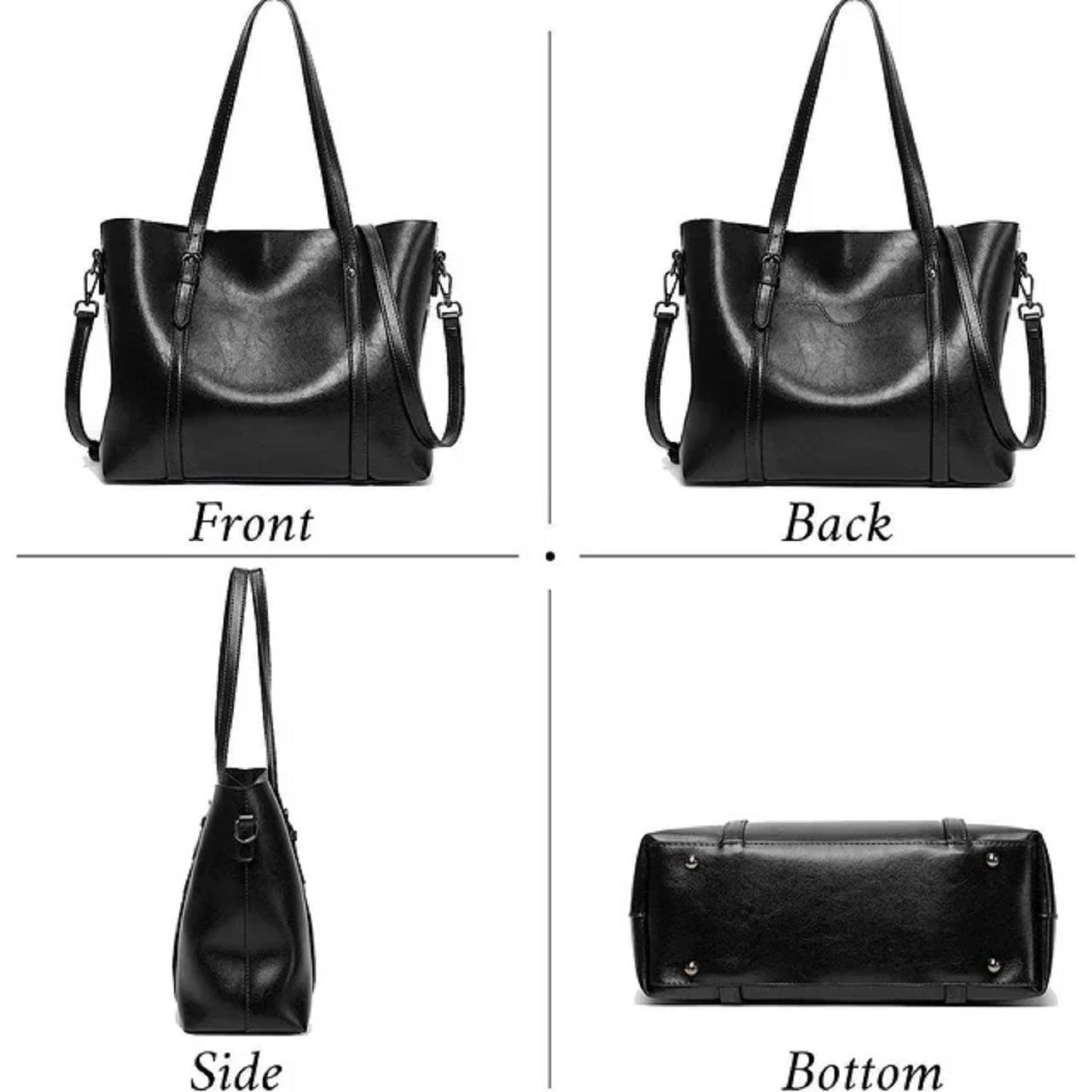 Womens Large Tote PU Leather Bag Handbags Top Handle Satchel Bags Big Capacity - Picture 44 of 54