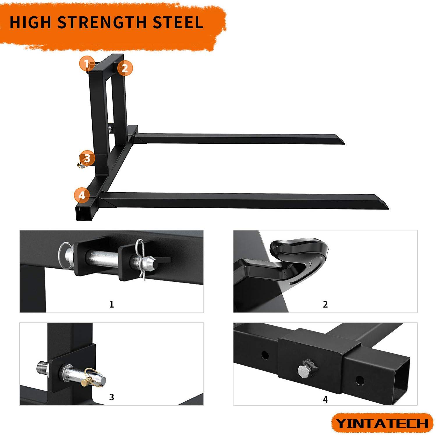 3 Point Hitch Pallet Fork 1500 Lbs Capacity Adjustable Pallet Fork