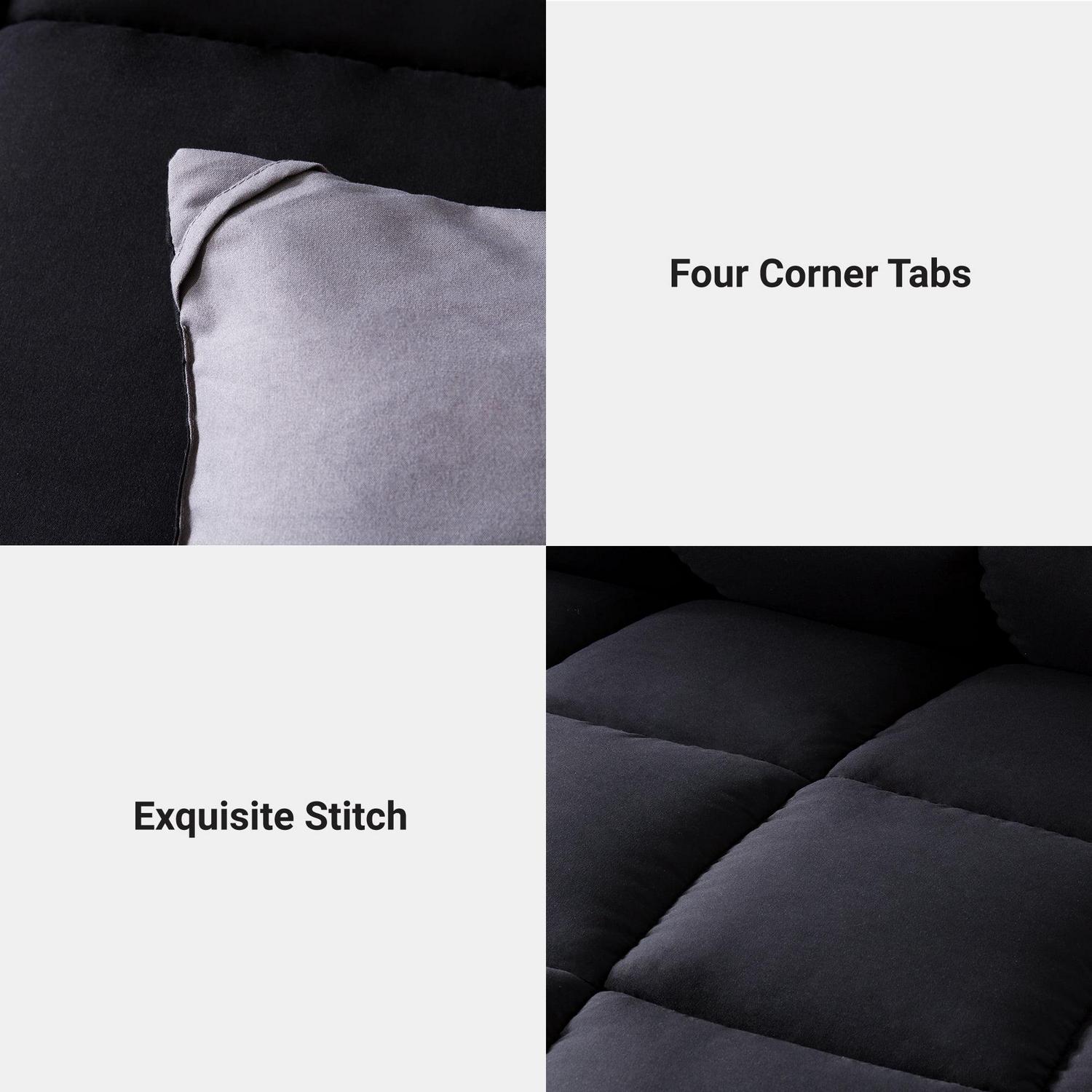 Set 3 pezzi piumone letto in borsa inserto piumone reversibile matrimoniale completo queen king - Foto 32 di 34