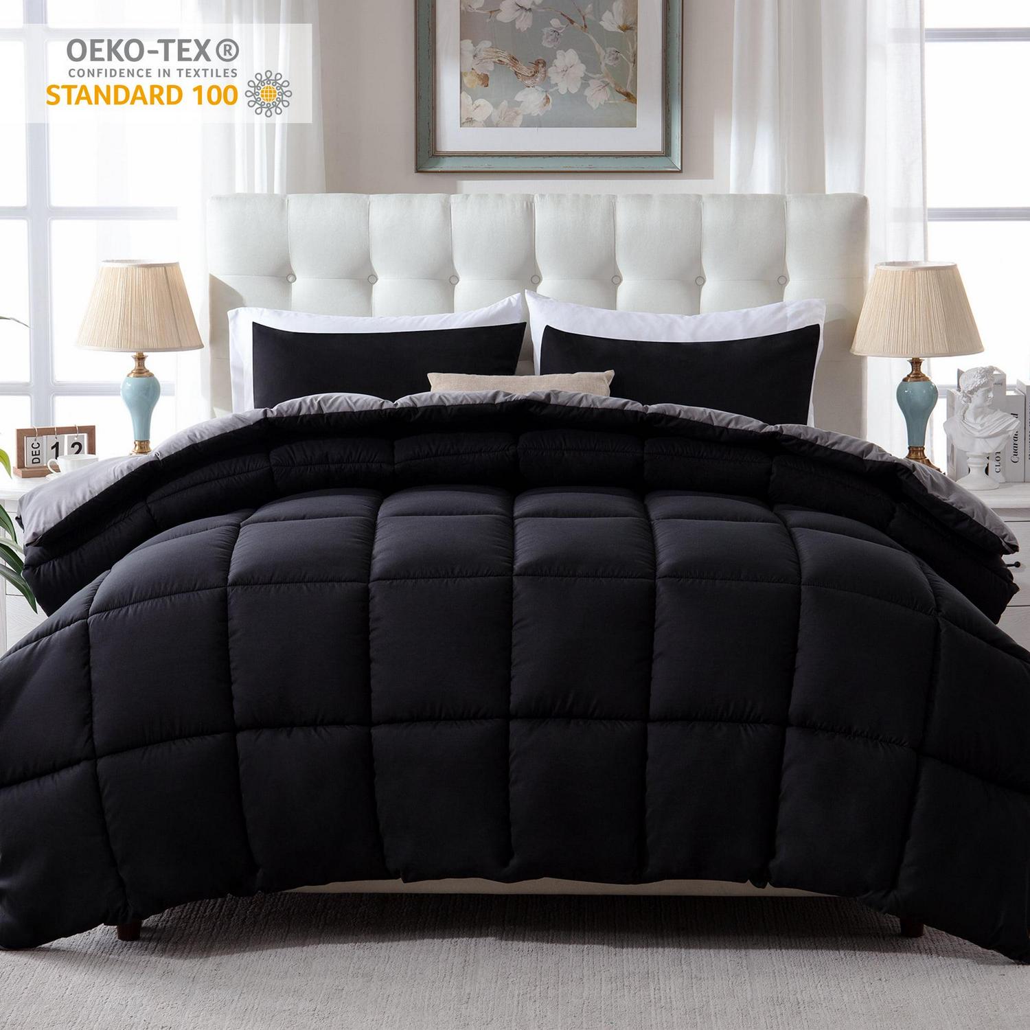 Set 3 pezzi piumone letto in borsa inserto piumone reversibile matrimoniale completo queen king - Foto 33 di 34