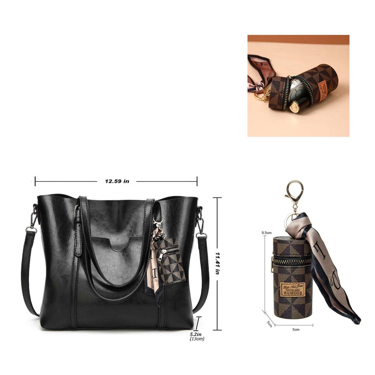 Womens Large Tote PU Leather Bag Handbags Top Handle Satchel Bags Big Capacity - Picture 38 of 54
