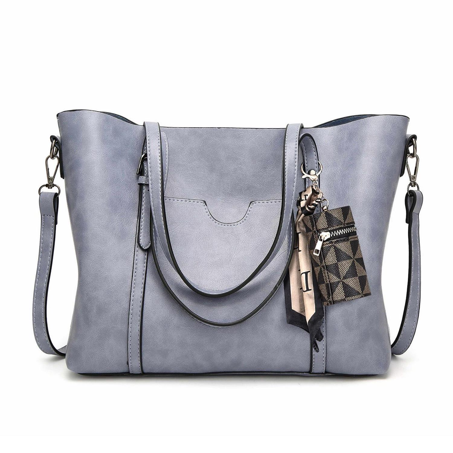 Womens Large Tote PU Leather Bag Handbags Top Handle Satchel Bags Big Capacity - Picture 31 of 54