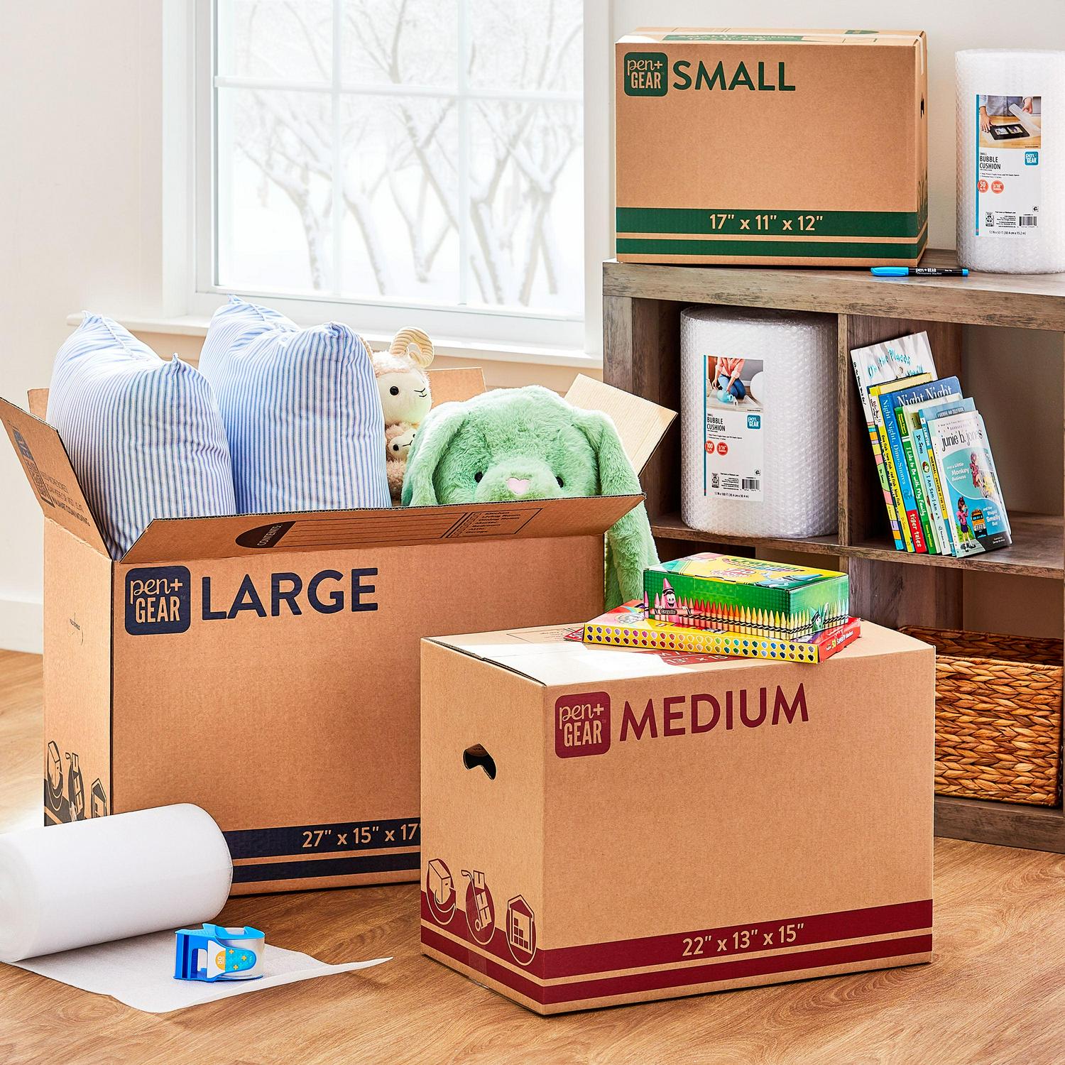 Medium Moving Boxes 22L x 13W x 15.5H Kraft Premium Moving Packing Shipping - Picture 27 of 40