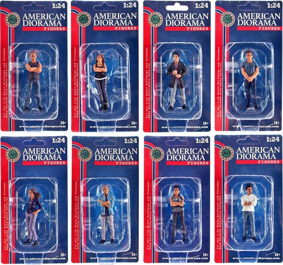 Car Meet 3 8-teiliges Figuren-Set für Modelle im Maßstab 1/24 von American Diorama - Bild 2 von 12