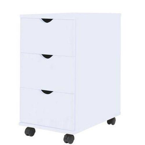 3 Drawer Mobile Pedestal Storage Cabinet Desk Office File Cabinets Bedside Table