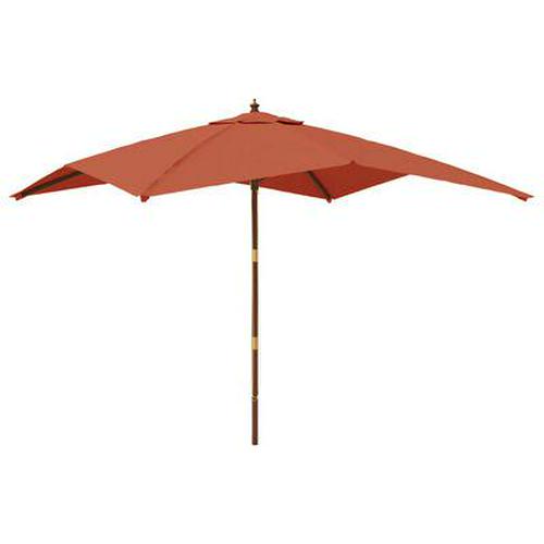 Garden Parasol Patio Umbrella with Wooden Pole Table Outdoor Shade Air Vent 3 m