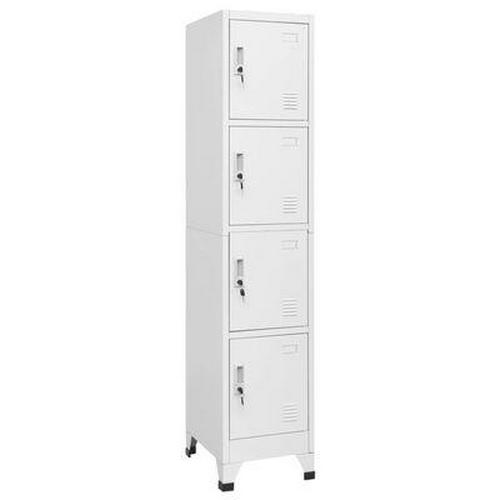 Locker Cabinet with Compartments School Office Gym Lockers Wardrobe Shelf Grey